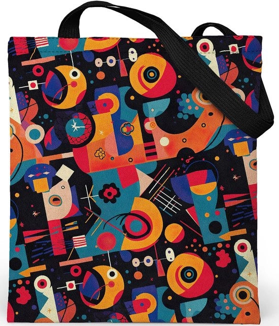 Borsa da viaggio con cerniera - Borsa estetica - Tela di velluto - Borsa in tessuto per donna con cerniera Dimensioni: 37x42 cm - Borsa con stampa a juta - Borsa da viaggio per donna - Borsa estetica in tessuto