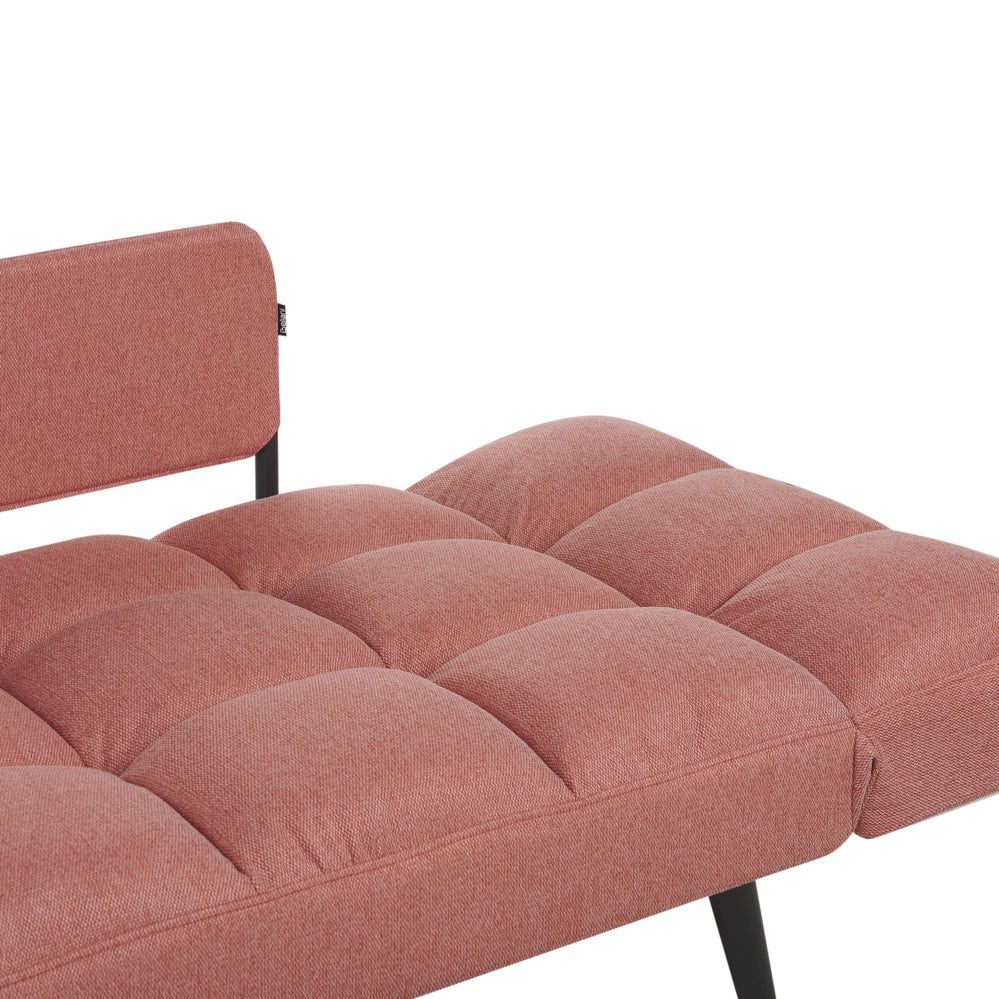 Divano letto moderno e minimalista, poltrona con braccioli regolabili tessuto rosa stile Minimalista soggiorno
