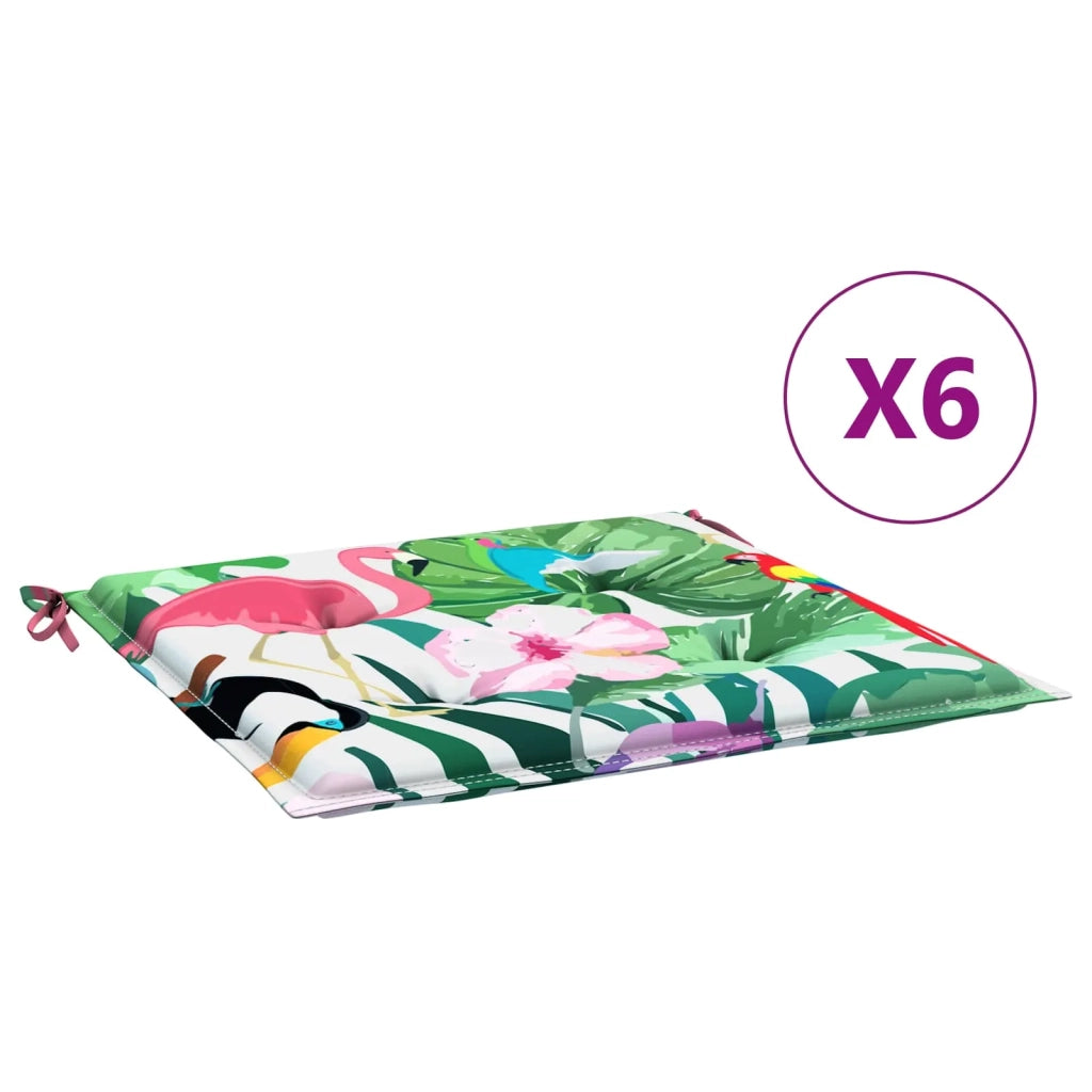 Cuscini per sedie 6 pcs Multicolore 50 x 50 x 4 cm