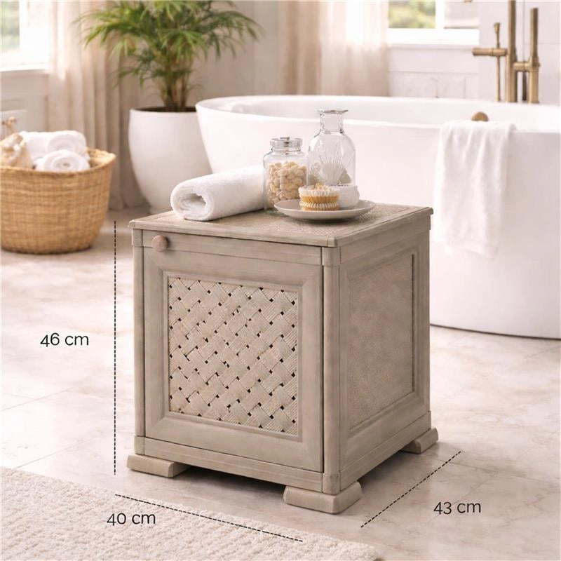 MOBILE 1 MODULO TALPA 40X43X46 CM CON ANTA TRAFORATA – CONTENITORE COMPATTO SALVASPAZIO PER ZONA LIVING E INGRESSO