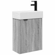Mobile Bagno | Armadio da bagno con rubinetto Sonoma grigio 45,5 x 22,5 x 84 cm
