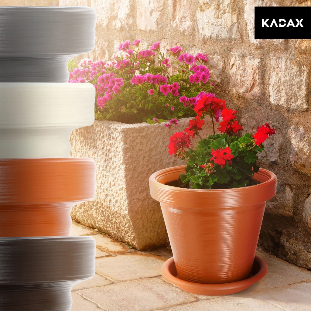 Vaso da fiori KADAX con supporto, grande, rosso mattone, 55 cm