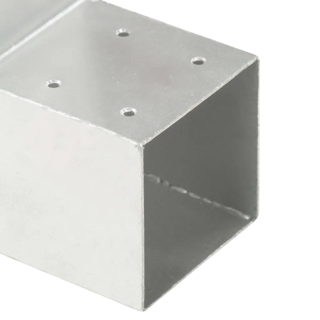 Connettori per Pali a Forma di L 4 pz Metallo Zincato 91x91 mm cod mxl 58382