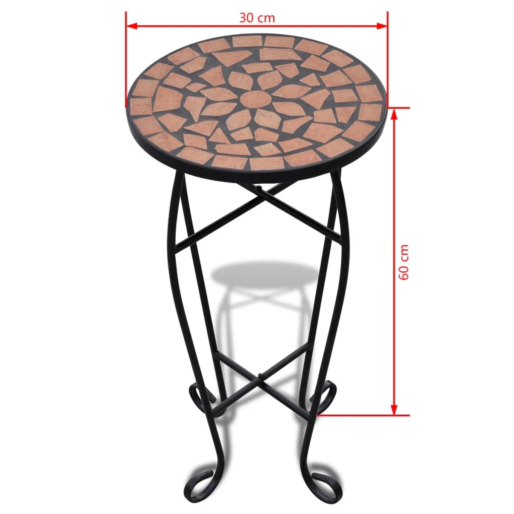 Tavolino per Piante con Mosaico Terracotta 41127