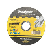 10 Dischi da Taglio T41 115x1.6x22mm Acciaio INOX Ferro Metallo Disco Flessibili per Smerigliatrice Angolare Mola Taglio Breckner Germany