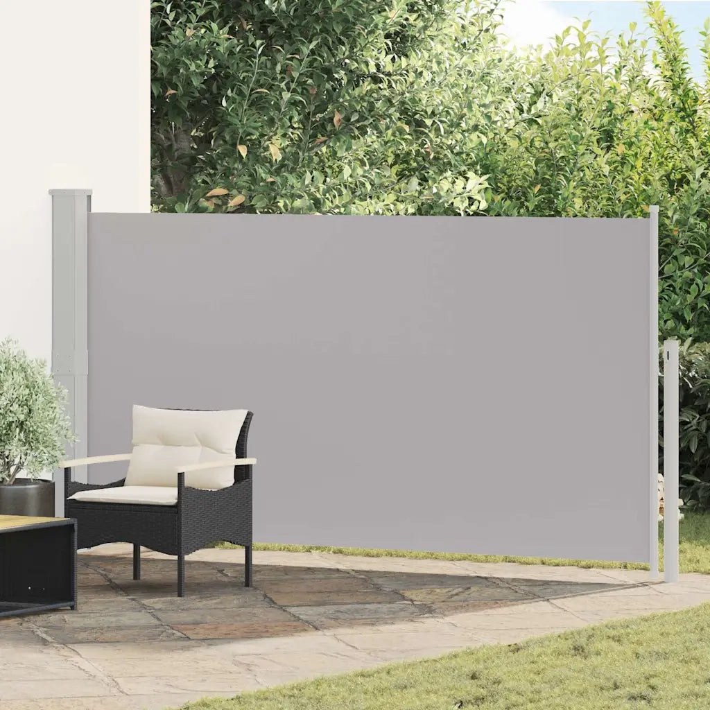 Tenda Laterale Retrattile per Patio 170x300 cm Grigio 48368