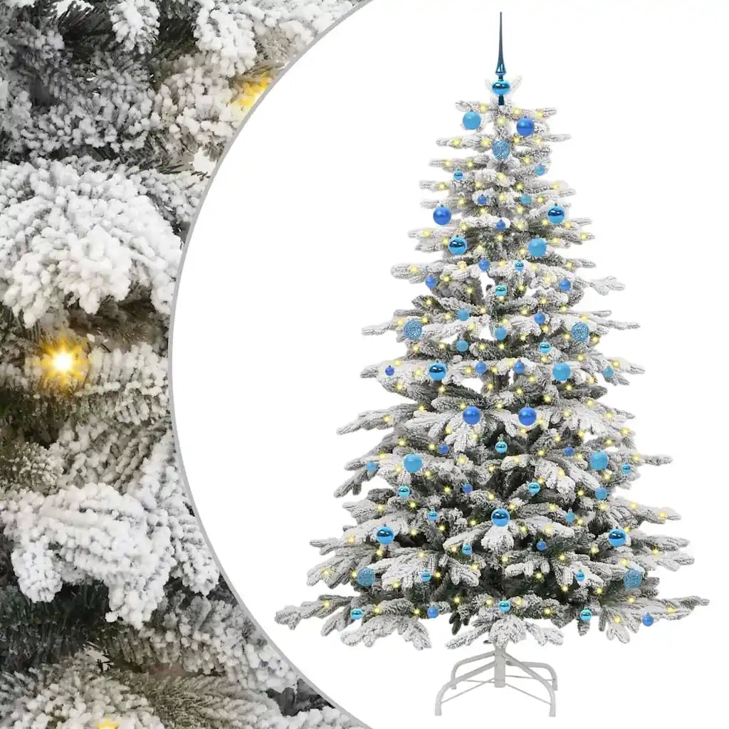 Albero di Natale Artificiale con Rami Pieghevoli Bianco 210 cm 3395656