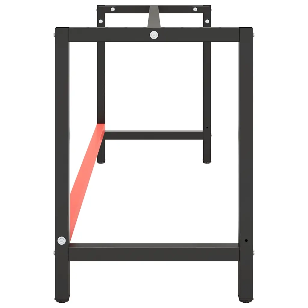 Telaio Banco da Lavoro Nero e Rosso Opaco 180x57x79 cm Metallo CFW9023189