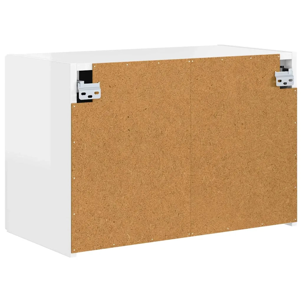 Mobile TV da parete-Mobile TV a Muro-Credenza TV Bianco Lucido 59,5 x 31 x 40 cm