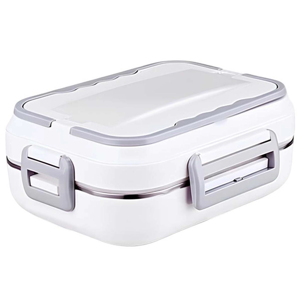 Scaldavivande elettrico portatile da 1,5 litri con vassoio in acciaio inossidabile diviso Grigio Avizar
