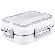 Scaldavivande elettrico portatile da 1,5 litri con vassoio in acciaio inossidabile diviso Grigio Avizar