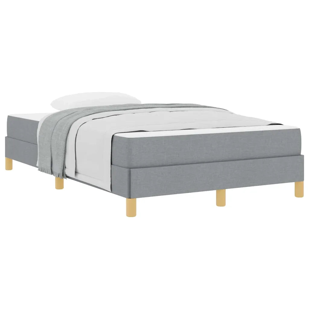 vidaXL Letto a molle Grigio chiaro e Marrone 120 x 190 cm