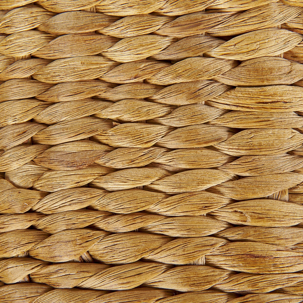 Pouf naturale marrone chiaro giacinto d'acqua 40 cm polistirolo riempimento ottomana stile Boho soggiorno
