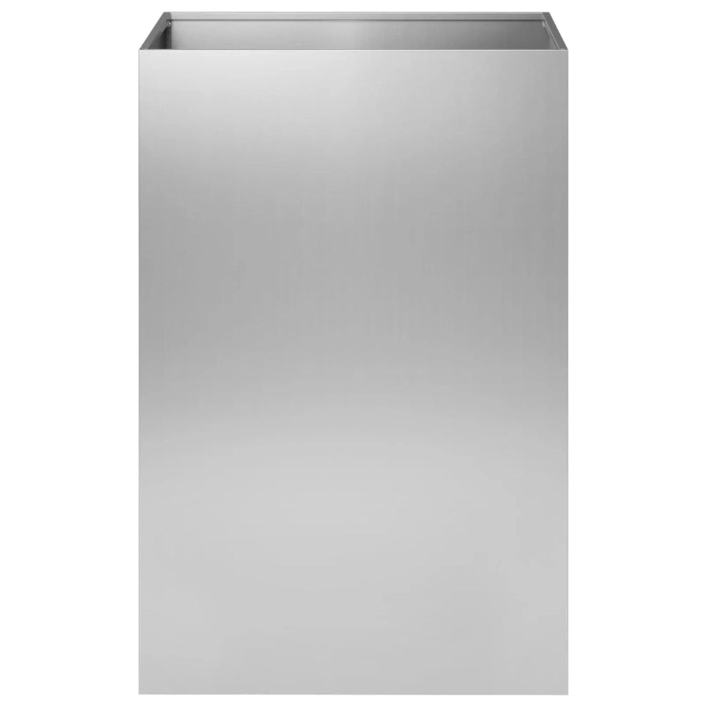 Vaso da giardino Argento 40 x 40 x 75 cm Acciaio zincato 8005382