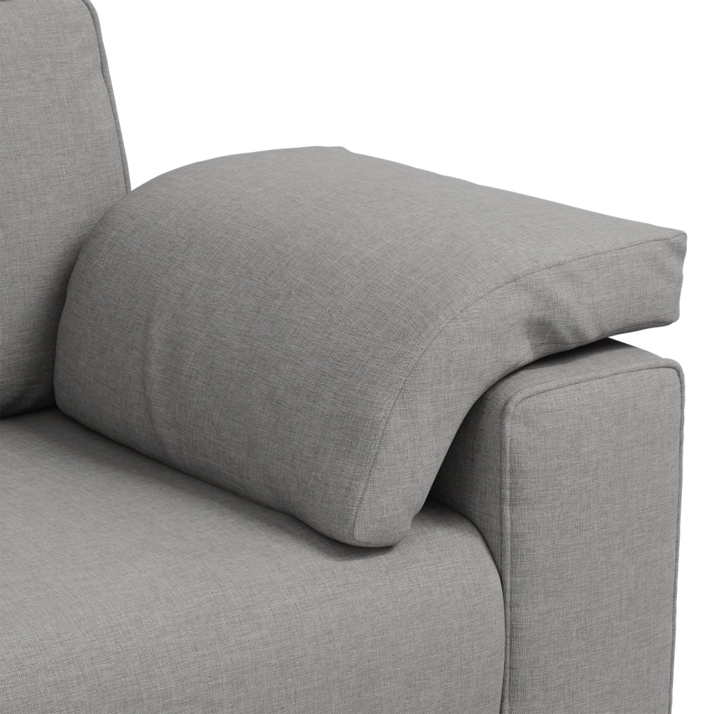 Set divano 2 pezzi con cuscini grigio chiaro