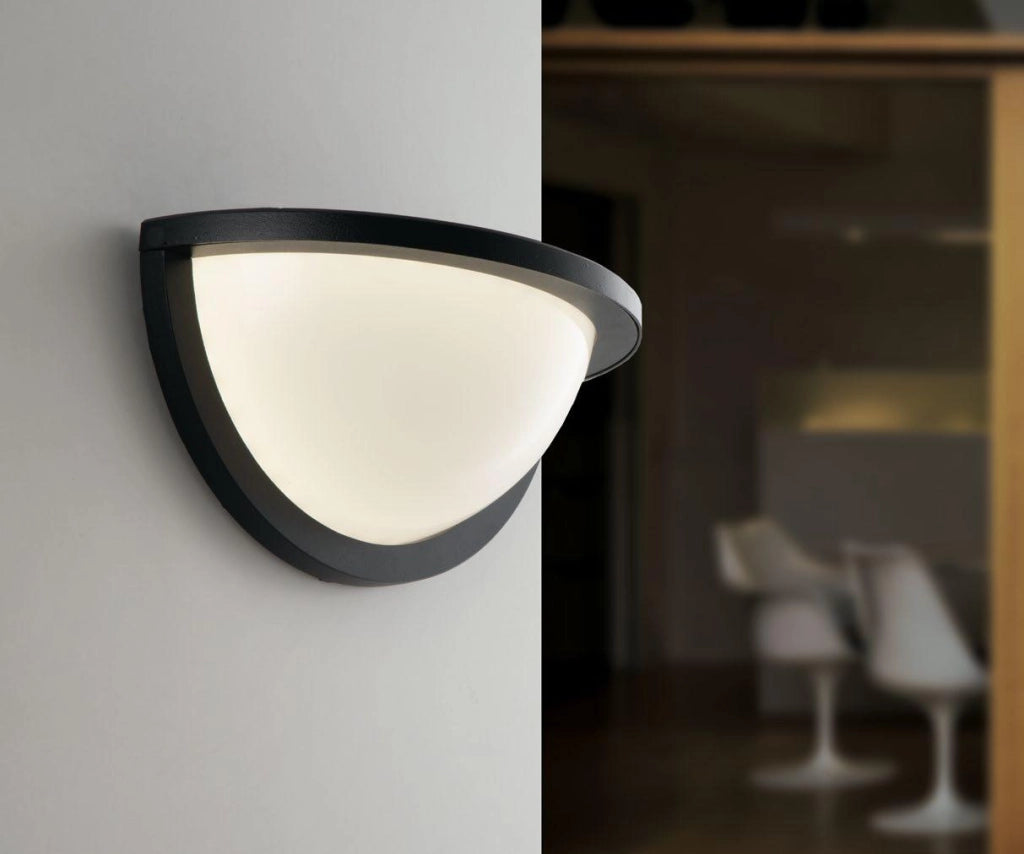 APPLIQUE BIEMISSIONE LED DETROIT NERA 10W 700LM 3000K / 4000K IP54 24X12X12,6CM