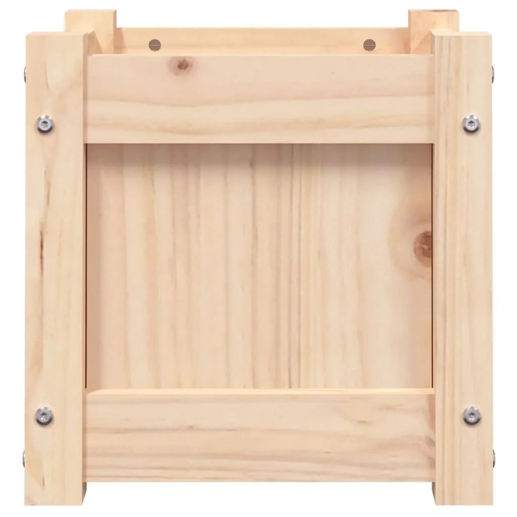 Fioriera rialzata per piante fiori terrazza giardino 31 x 31 x 31 cm legno di pino massiccio marrone 02_0037498