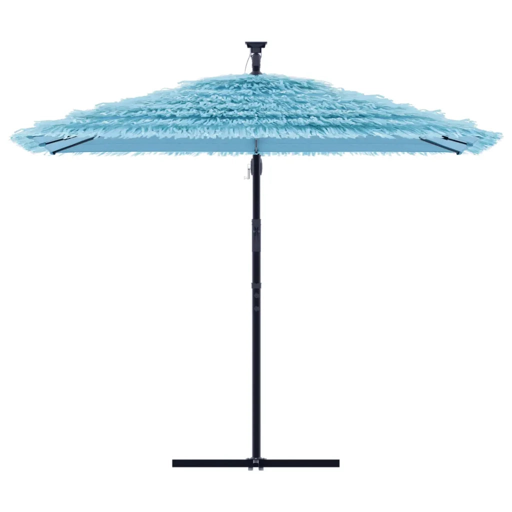 Ombrellone Giardino-Ombrello da Balcone con Palo in Acciaio Blu 269x269x235 cm