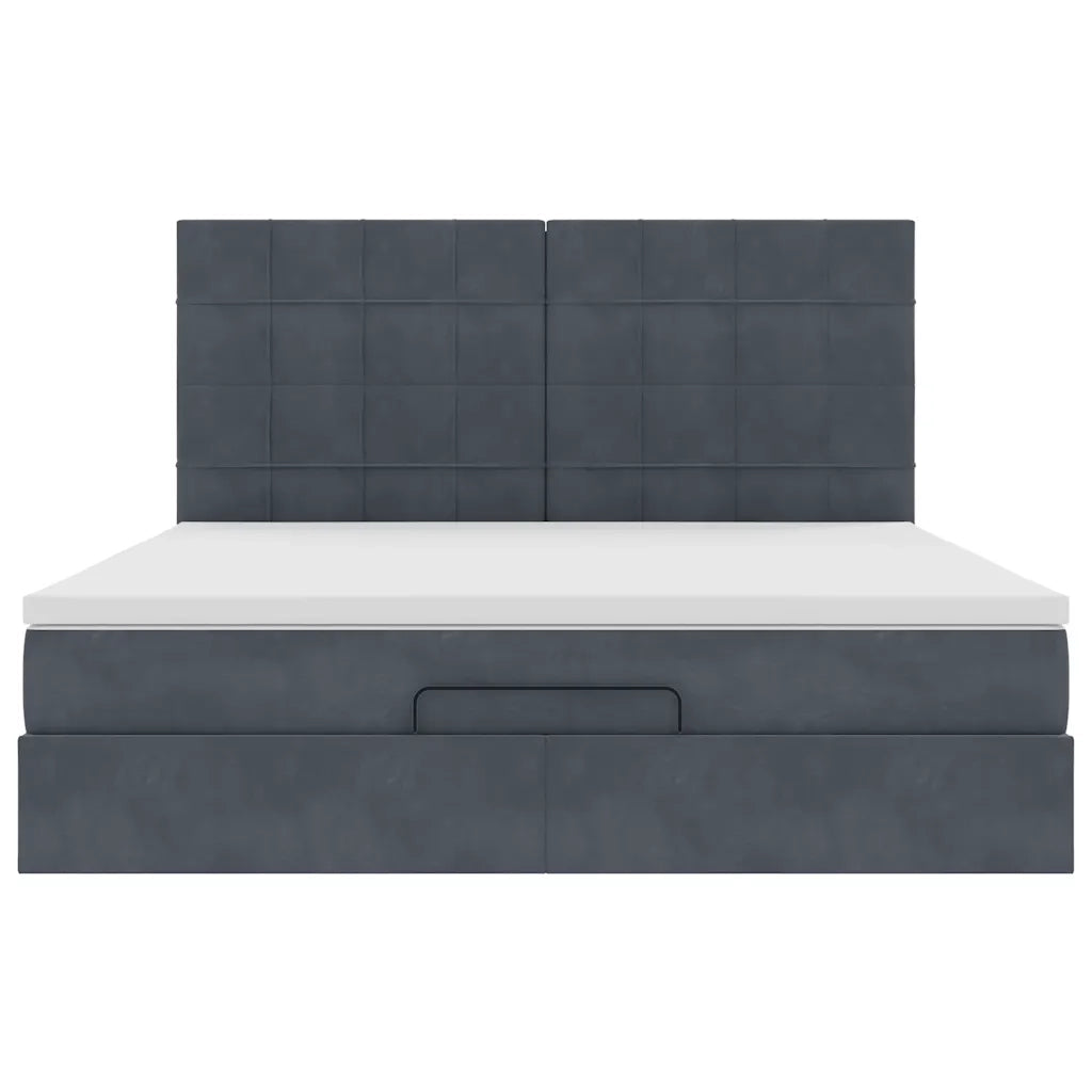 Struttura Letto Pouf con Materassi 180x200 cm Velluto 3314337