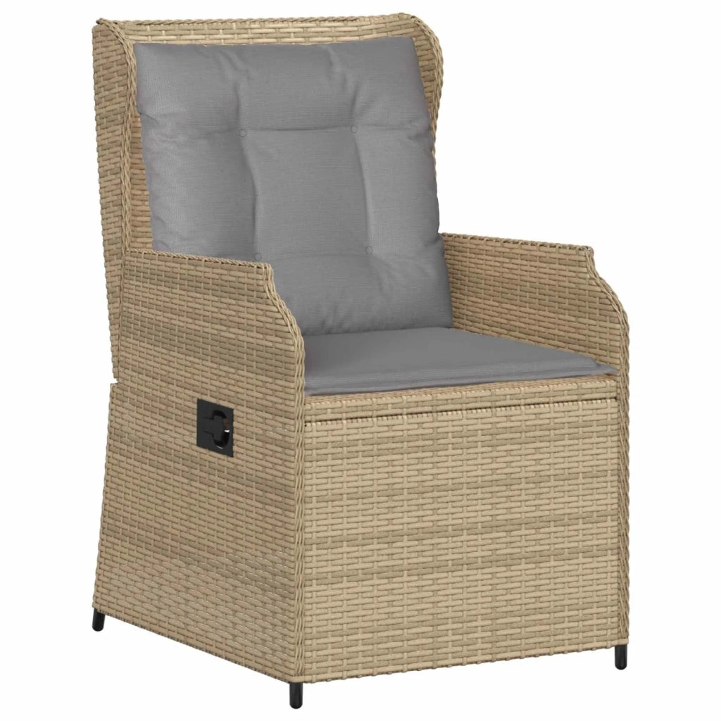 Panchina da giardino 2 pcs Beige polyrattan