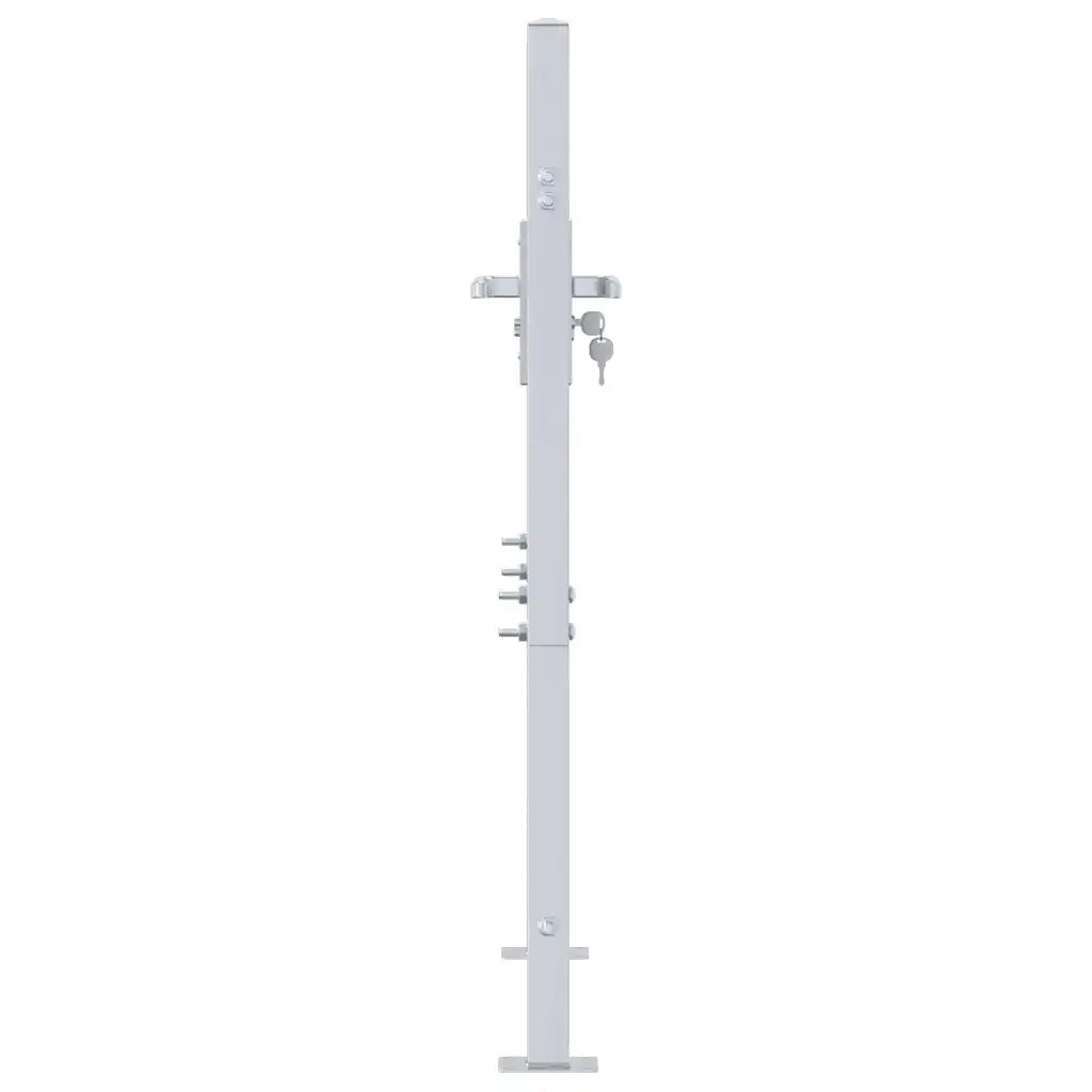 Cancello da giardino Argento 85 x 97 cm Acciaio inossidabile 3402577