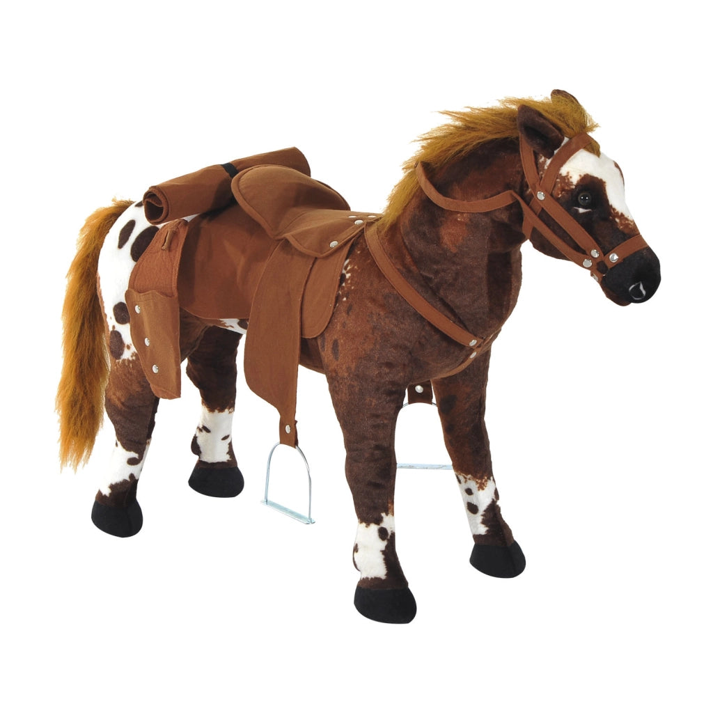 Cavallo a Dondolo Giocattolo con Suoni ¨C Zephmum ¨C Marrone e Bianco 85x28x60 cm