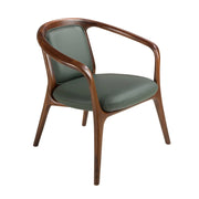 Poltrona in similpelle verde scuro