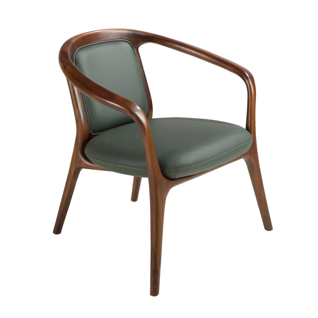 Poltrona in similpelle verde scuro