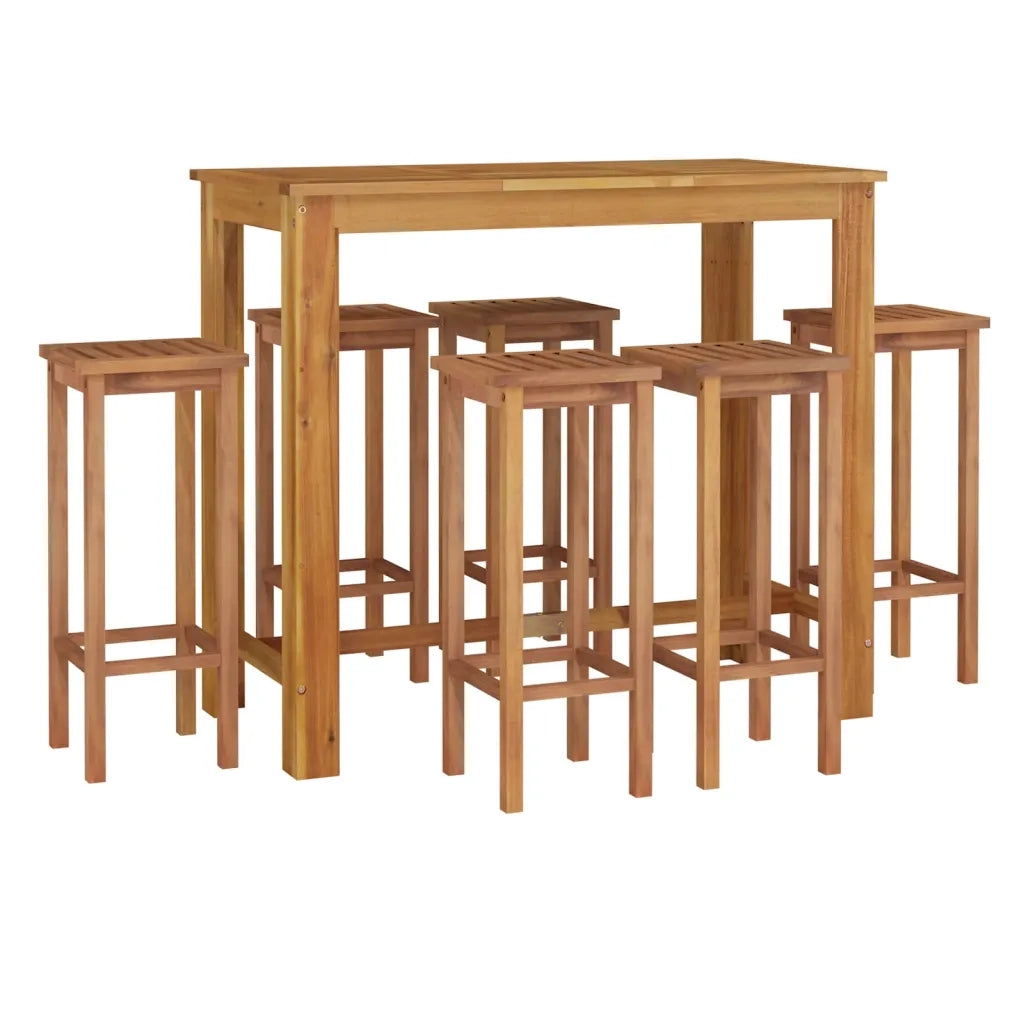 Set da Bar da Giardino 7 pz in Legno Massello di Acacia 3154393