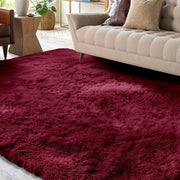 Tappeto morbido ad alta densità rosso vino, tappeto lavabile 80x160 per soggiorno, tappeto antiscivolo extra grande per camere da letto, tappeti morbidi moderni per bambini.