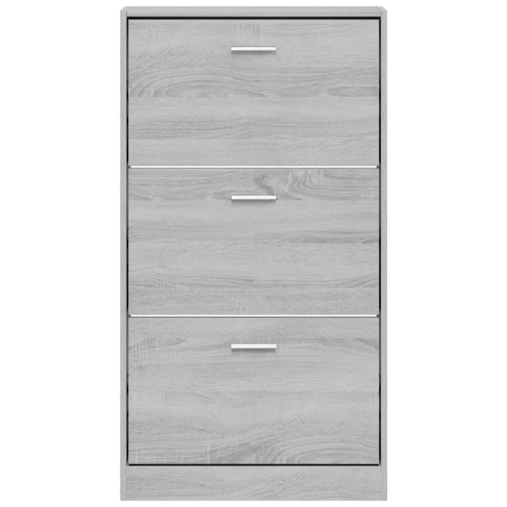 Scarpiera Grigio Sonoma 59x17x108 cm in Legno Multistrato