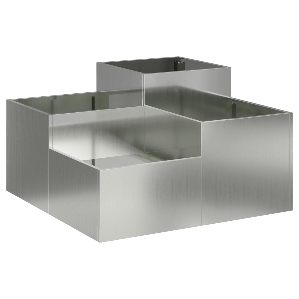 Fioriera da Giardino 80x80x48 cm Acciaio Galvanizzato