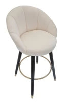 Sgabello Bar Prague Crema Cm 55X56X104