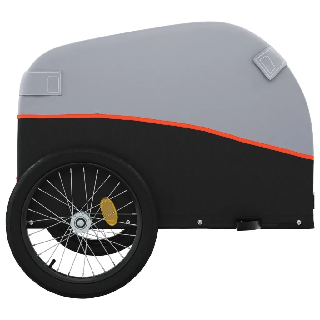 Rimorchio da Bici Nero e Arancione 30 kg in Ferro CFW9419985
