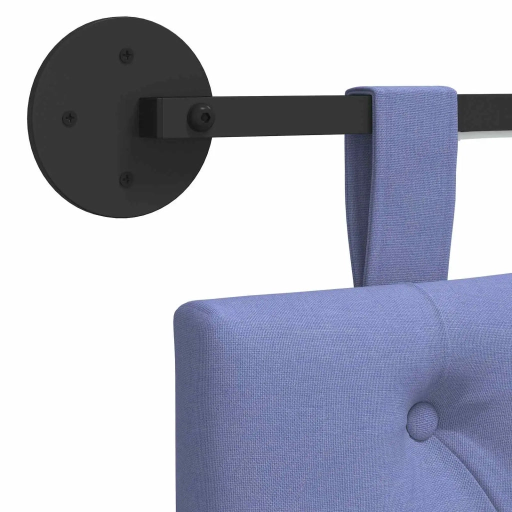 Testiera | Testata sospesa Con luce LED Blu jeans Tessuto
