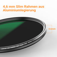 Filtro polarizzatore circolare Slim Super DMC 62 mm, rivestimento a 18 strati, CPL con montatura slim 4,6 mm, per obiettivo macchina fotografica, riduce i riflessi e intensifica i colori