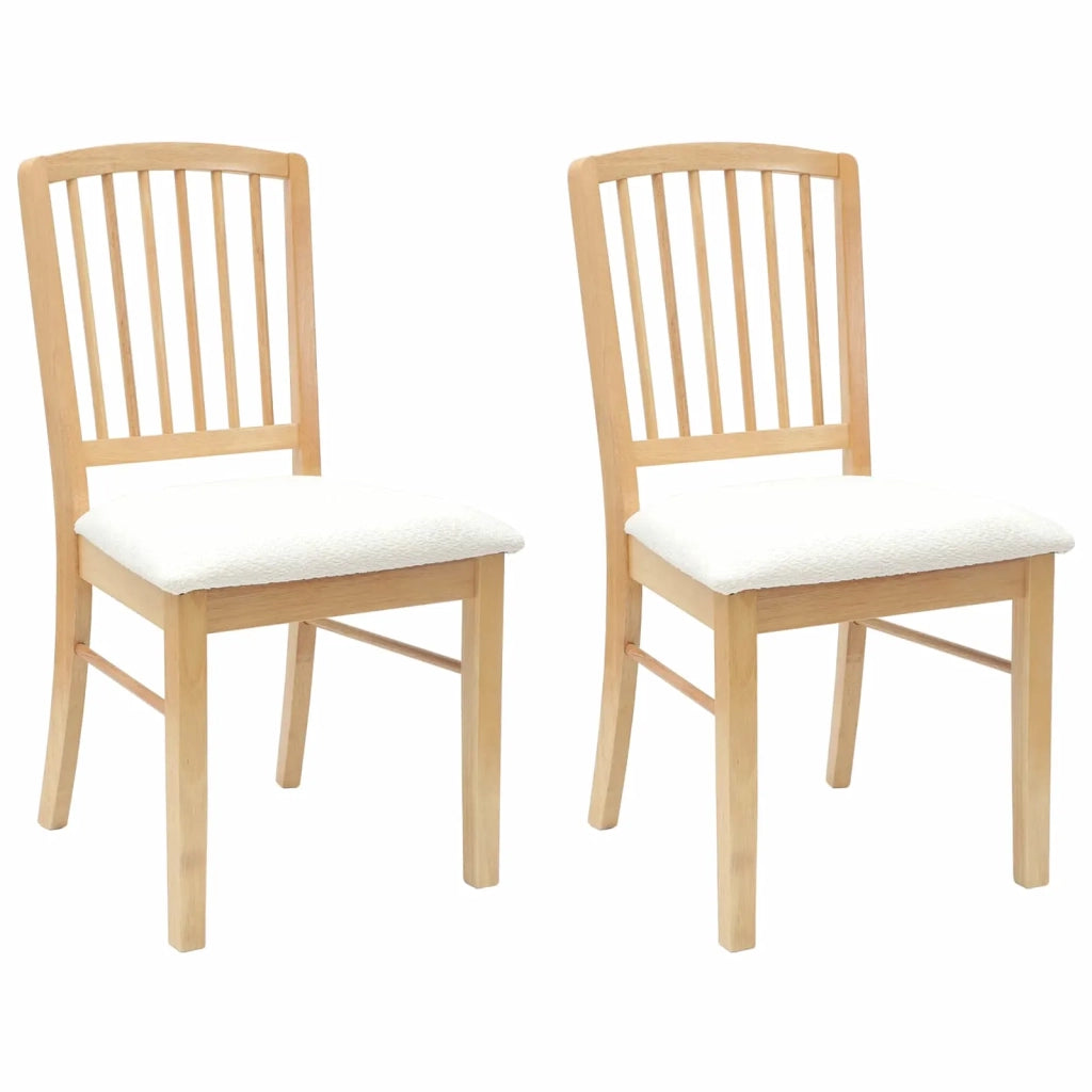 Sedie da pranzo 2 pcs Naturale 50 x 52,5 x 91 cm