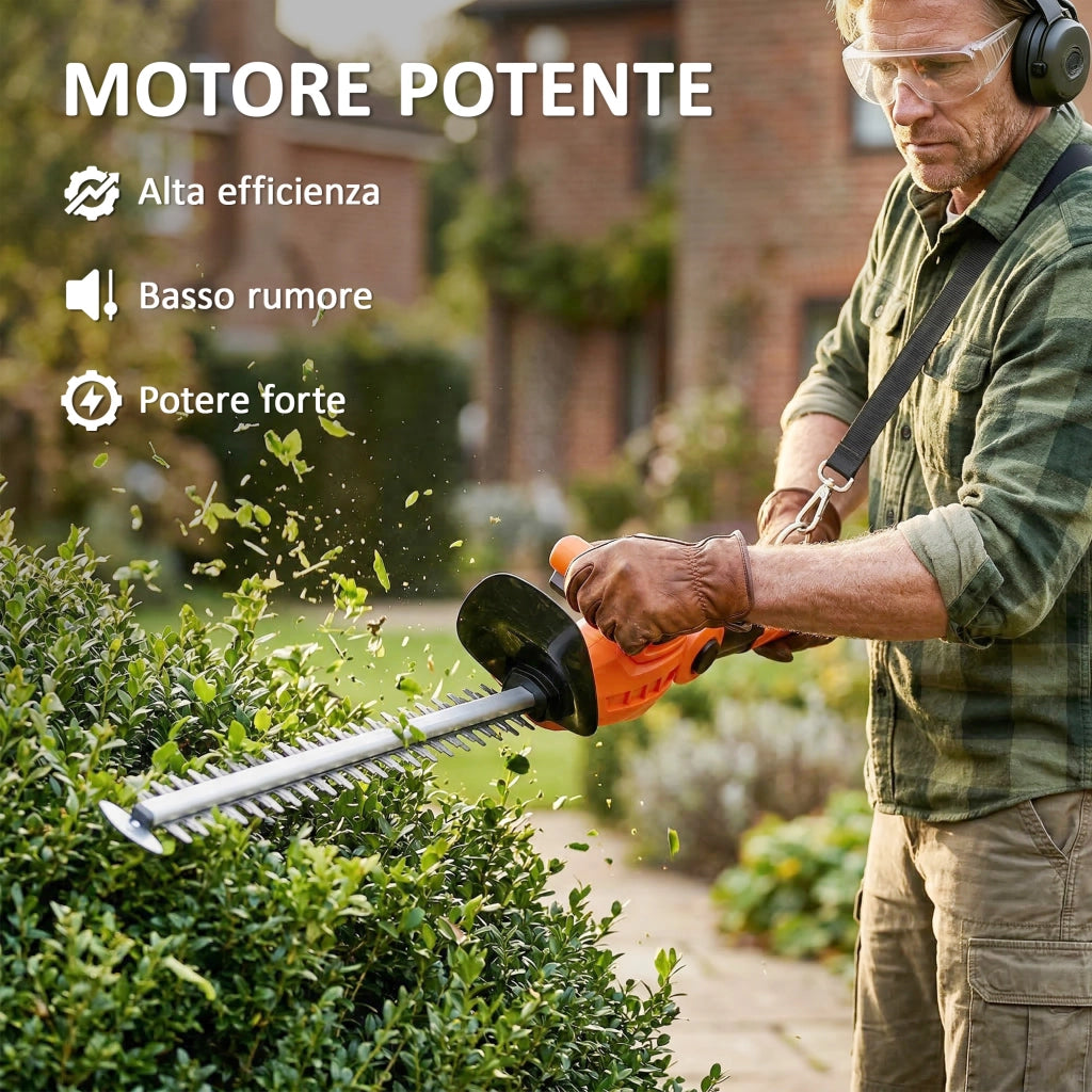 Tagliasiepi a Batteria con Palo Telescopico ¨C Xylo ¨C Alluminio 4000mAh 2 Batterie