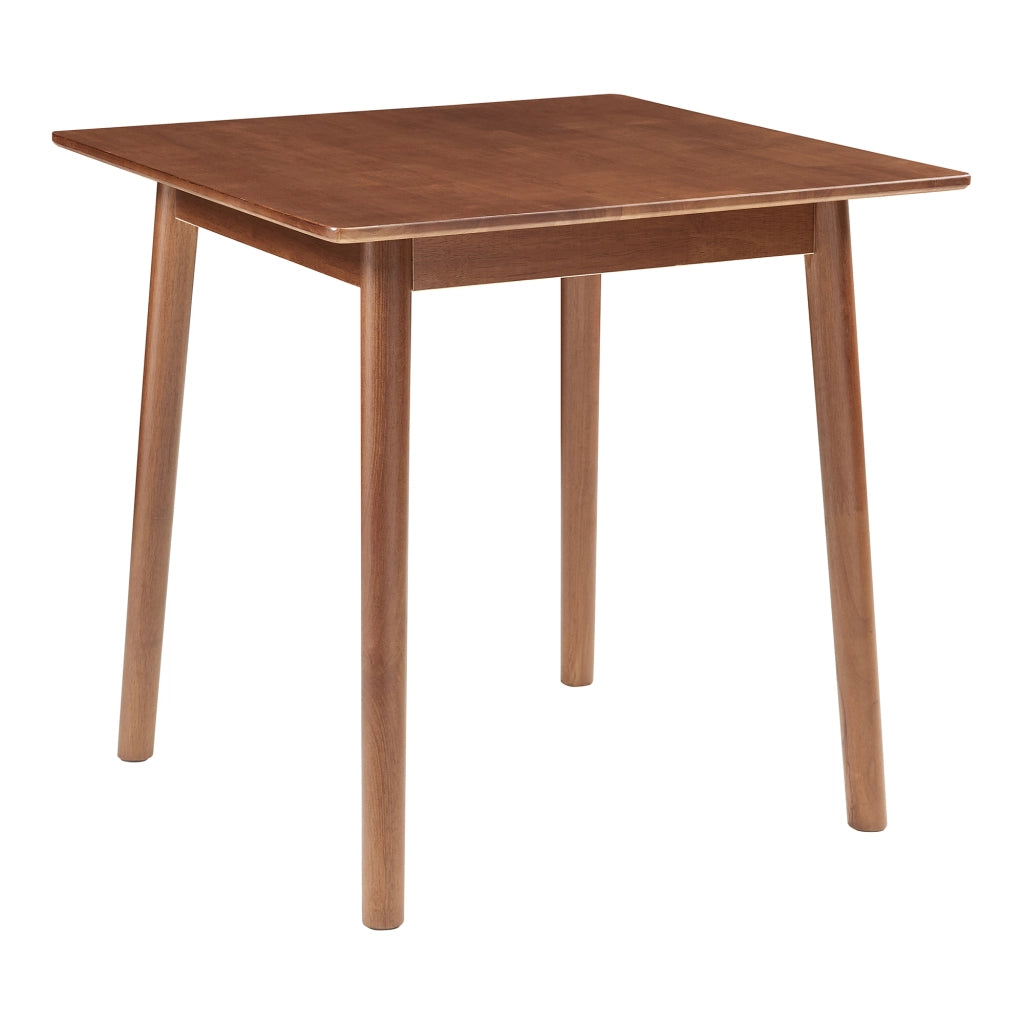 Tavolo da Pranzo Klijori Tavolo da Cucina in Legno di Hevea 75x75 cm Effetto Noce [en.casa]