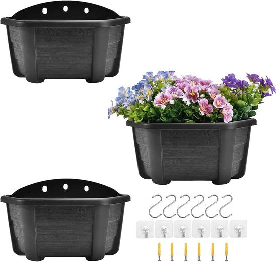 Pannelli Opknanging per Vasi in Plastica Stile Retro per Balcone, Hek e Giardino Esterno Interno - 25cm