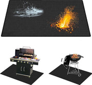 Matte grillabile opvollabile - 100 x 150 cm - resistente al calore fino a 1800 gradi Celsius - protezione del pavimento - silicone vetroresina - mat per barbecue - sottopiatto resistente al fuoco