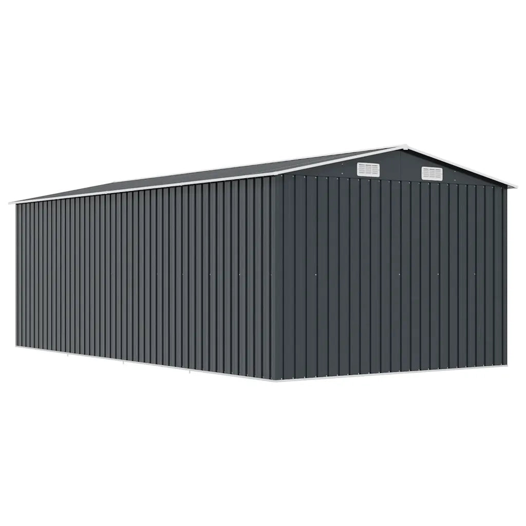 Capanno da Giardino 257x489x181 cm in Metallo Antracite cod mxl 65876