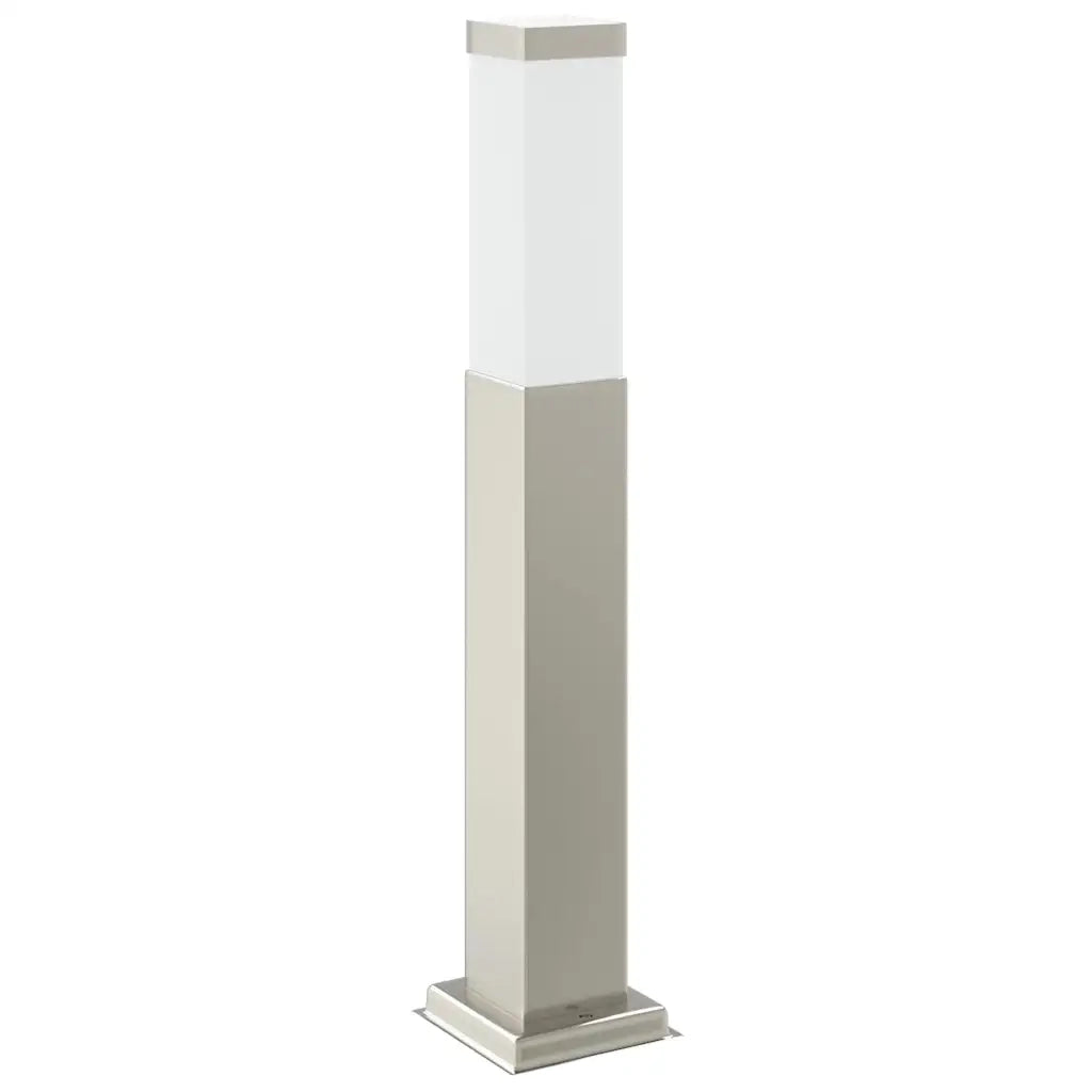 Lampada a paletto con presa elettrica 50 cm Acciaio Inox IP44 4006059