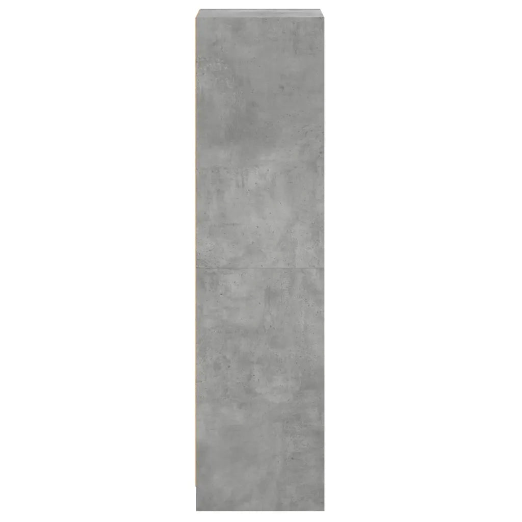 vidaXL Credenza con Ante in Vetro Grigio Cemento 35x37x142 cm