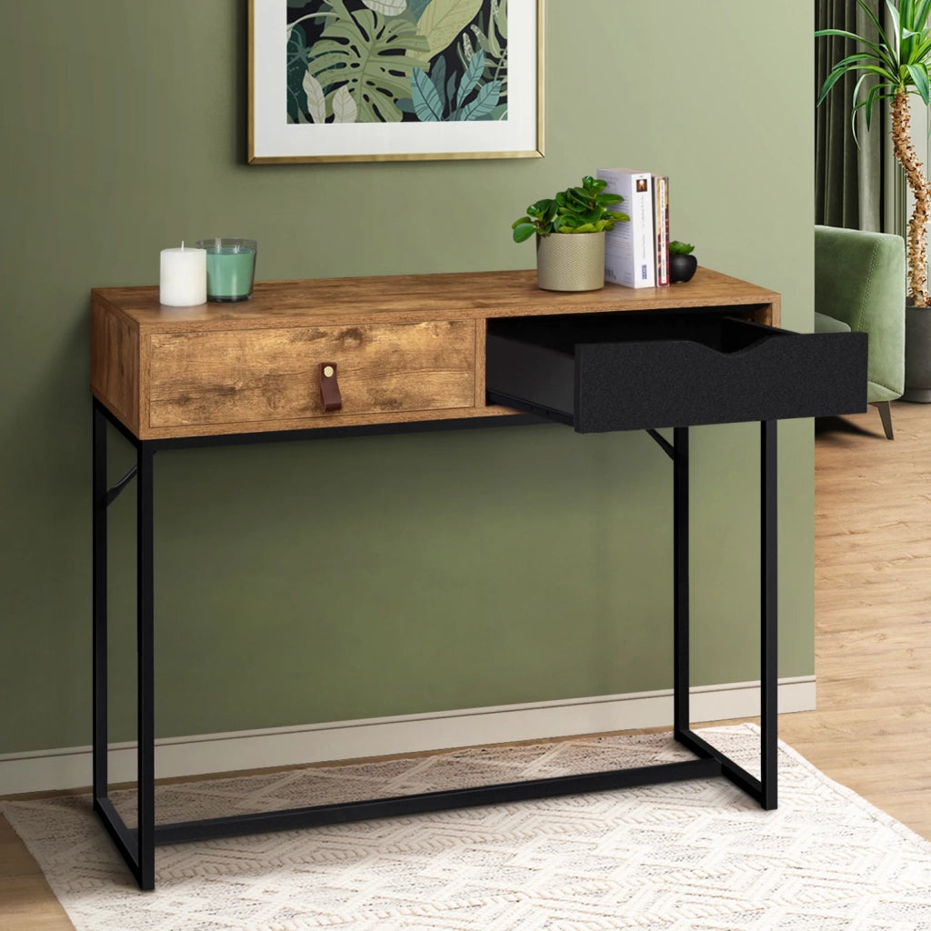 IDMarket - Consolle di design industriale a 2 cassetti CHICAGO