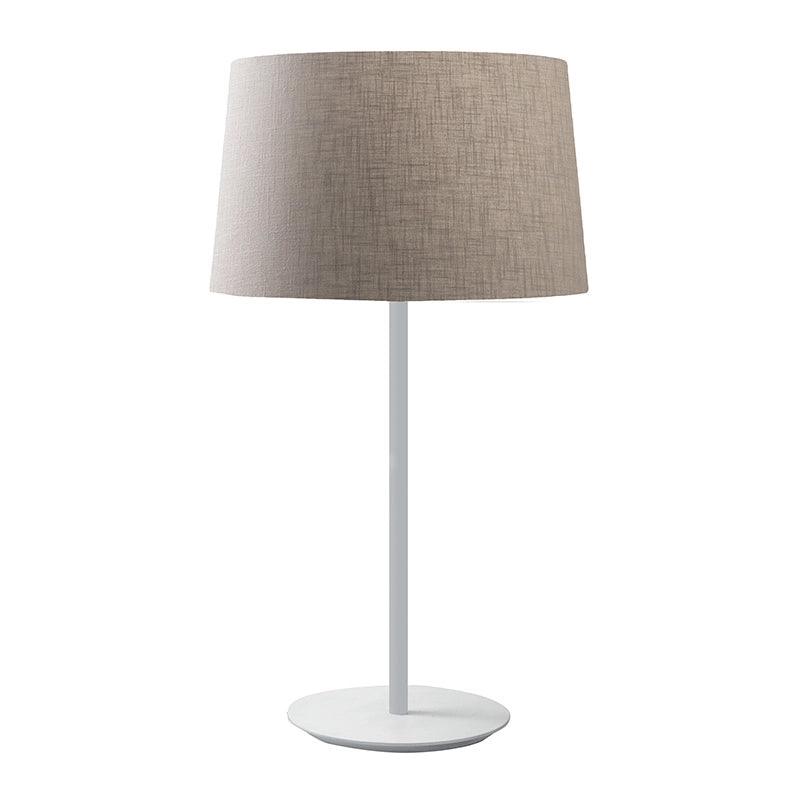 VIVIEN Lampada da Tavolo Bianca con Paralume Conico Avorio E27 IP20 - Illuminazione d'Interni in Metallo - Rossi Group