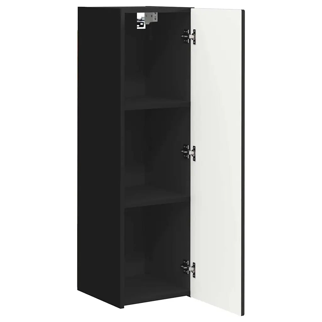 Mobile TV da parete 2 pz-Set di 2 Mobile TV a Muro-Credenza TV Nero 30 x 31 x 100 cm