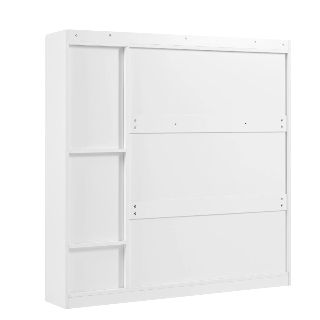 Scarpiera con 3 ante ribaltabili; cassetto e seduta - per ingresso - 119×24×122 cm - bianco
