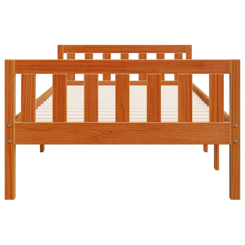 Letto Bambini senza Materasso Marrone Cera 75x190 cm Legno Pino 855035