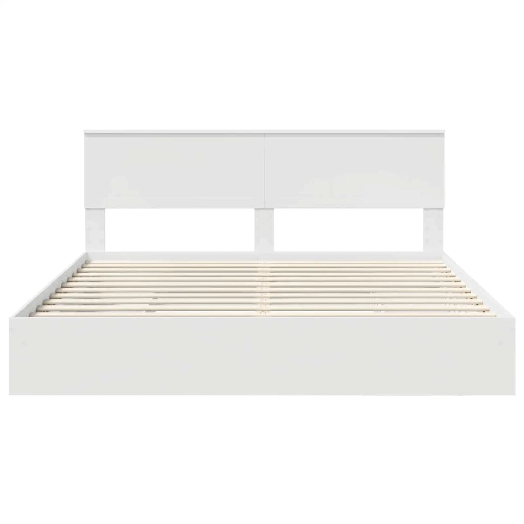 Letto con Contenitore Bianco 180 x 200 cm Legno multistrato 3410770